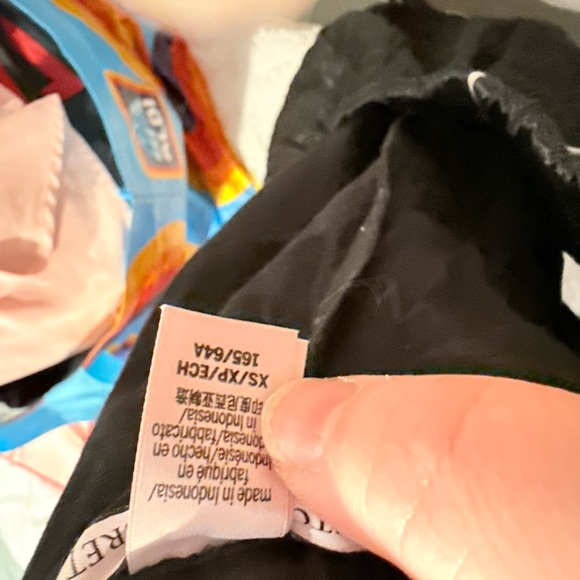 Victoria secret Black Satin Shorts with Pink Trim - Picture 3 of 3